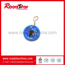 Circle type pvc reflective key chain, hang-tag reflectors